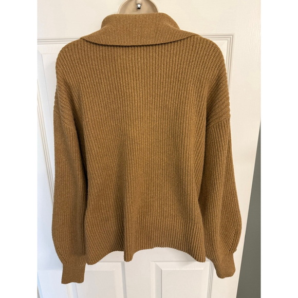 Free Assembly Half-Zip Camel Color Sweater Women's Size M - Picture 2 of 8